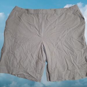 Womens Seersucker Shorts in Light Blue And White Stripe - Classic Summer Style